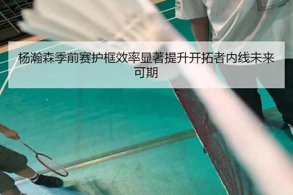 杨瀚森季前赛护框效率显著提升开拓者内线未来可期